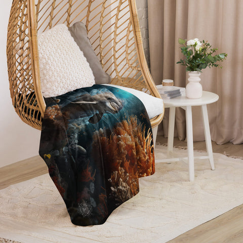 About my Brain Institute Blankets Dolphin Spirit Animal Sherpa Blanket