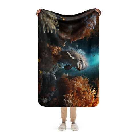 About my Brain Institute Blankets Dolphin Spirit Animal Sherpa Blanket