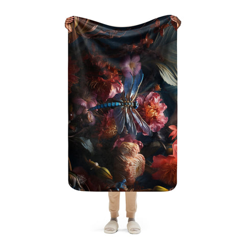 About my Brain Institute Blankets Dragonfly Spirit Animal Sherpa Blanket