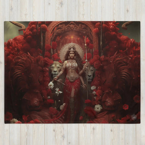 About my Brain Institute Blankets Durga Goddess Throw Blanket