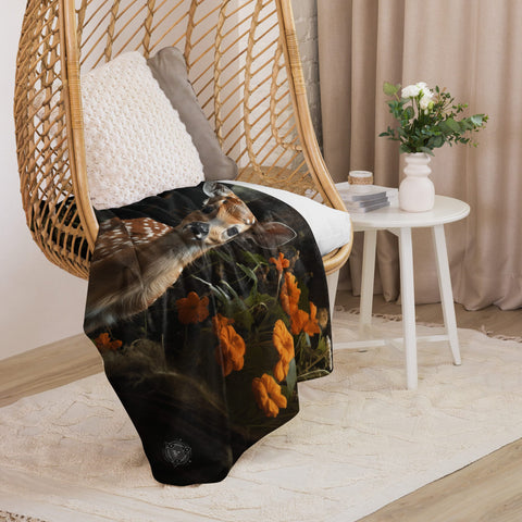 About my Brain Institute Blankets Fawn Spirit Animal Sherpa Blanket
