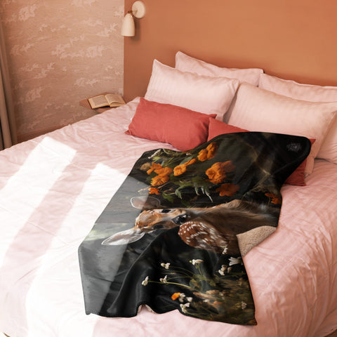 About my Brain Institute Blankets Fawn Spirit Animal Sherpa Blanket