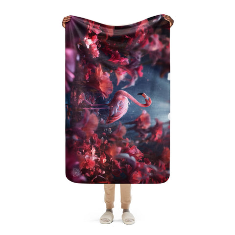 About my Brain Institute Blankets Flamingo Spirit Animal Sherpa Blanket