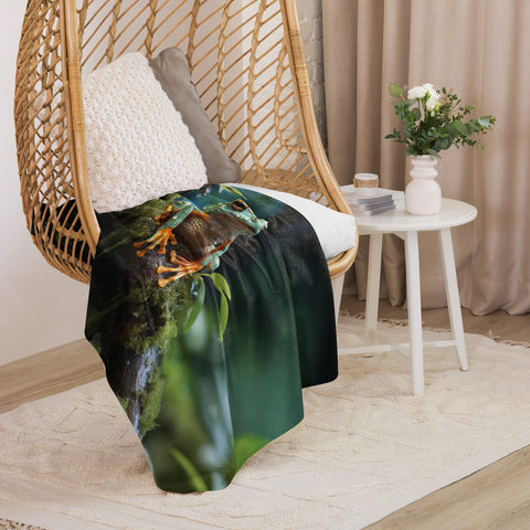 About my Brain Institute Blankets Frog Spirit Animal Sherpa Blanket