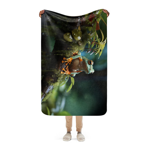 About my Brain Institute Blankets Frog Spirit Animal Sherpa Blanket