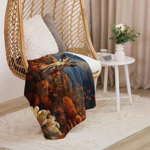 About my Brain Institute Blankets Gazelle Spirit Animal Sherpa Blanket