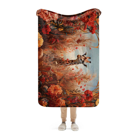 About my Brain Institute Blankets Giraffe Spirit Animal Sherpa Blanket