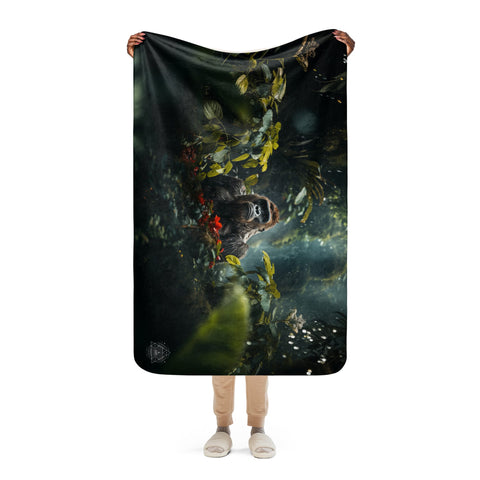 About my Brain Institute Blankets Gorilla Spirit Animal Sherpa Blanket