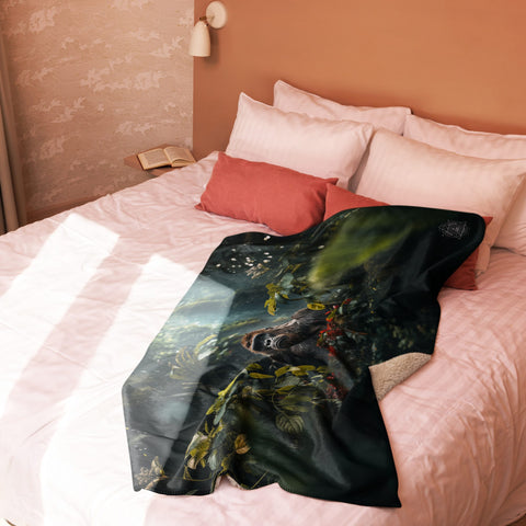 About my Brain Institute Blankets Gorilla Spirit Animal Sherpa Blanket