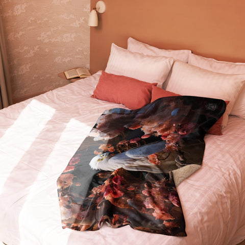 About my Brain Institute Blankets Hawk Spirit Animal Sherpa Blanket