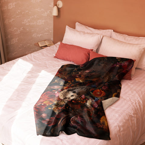 About my Brain Institute Blankets Hedgehog Spirit Animal Sherpa Blanket