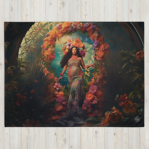 About my Brain Institute Blankets Hina Goddess Throw Blanket