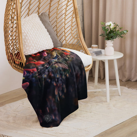 About my Brain Institute Blankets Hummingbird Spirit Animal Sherpa Blanket
