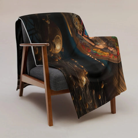 About my Brain Institute Blankets Ixchel Goddess Throw Blanket
