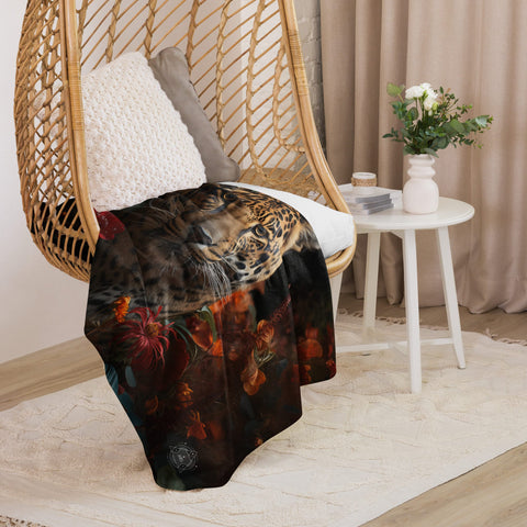 About my Brain Institute Blankets Jaguar Spirit Animal Sherpa Blanket