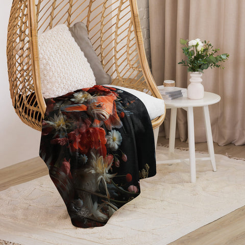 About my Brain Institute Blankets Koi Fish Spirit Animal Sherpa Blanket