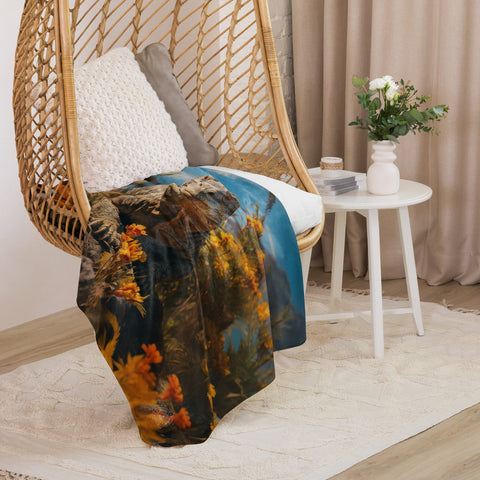 About my Brain Institute Blankets Komodo Dragon Spirit Animal Sherpa Blanket