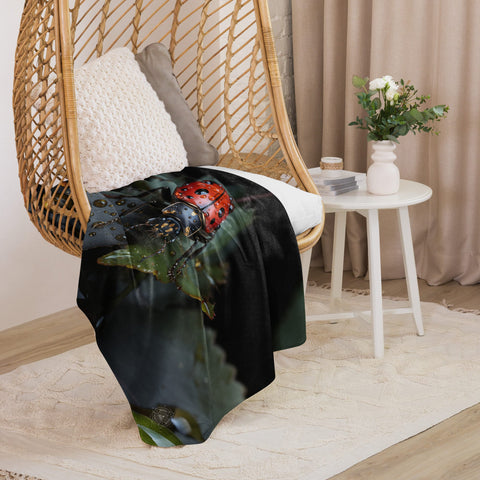 About my Brain Institute Blankets Ladybug Spirit Animal Sherpa Blanket