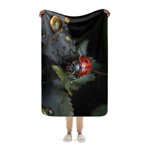 About my Brain Institute Blankets Ladybug Spirit Animal Sherpa Blanket