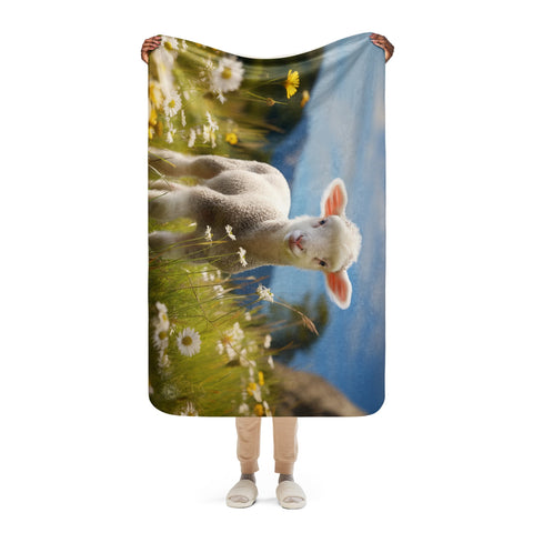About my Brain Institute Blankets Lamb Spirit Animal Sherpa Blanket