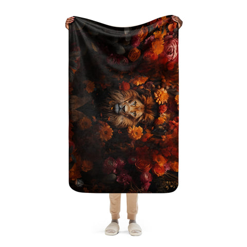 About my Brain Institute Blankets Lion Spirit Animal Sherpa Blanket