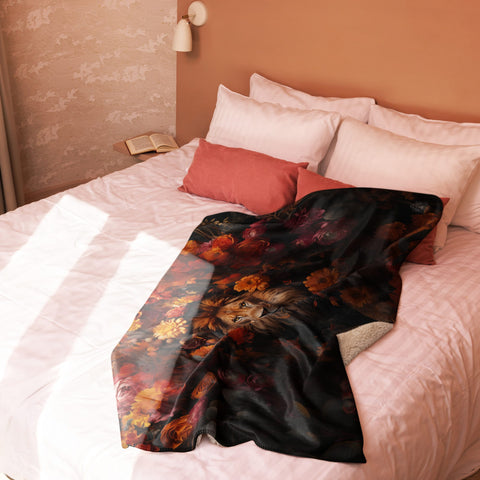 About my Brain Institute Blankets Lion Spirit Animal Sherpa Blanket