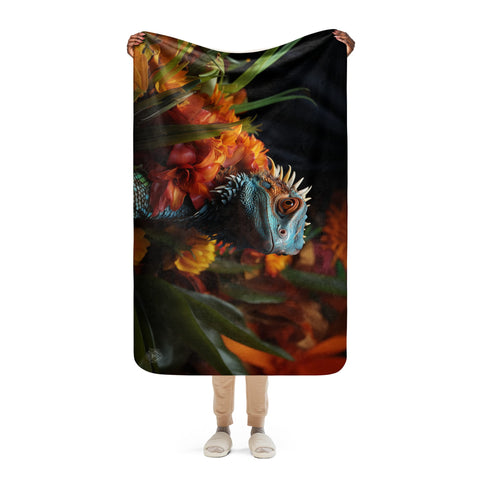 About my Brain Institute Blankets Lizard Spirit Animal Sherpa Blanket