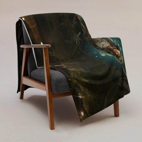 About my Brain Institute Blankets Mama Quilla Goddess Throw Blanket