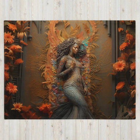 About my Brain Institute Blankets Mami Wata Goddess Throw Blanket