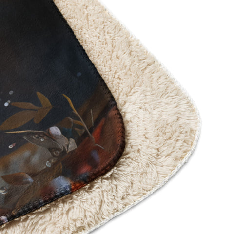 About my Brain Institute Blankets Mandarin Duck Spirit Animal Sherpa Blanket