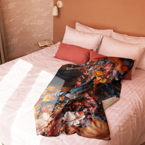 About my Brain Institute Blankets Mandarin Duck Spirit Animal Sherpa Blanket