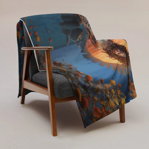 About my Brain Institute Blankets Mawu Goddess Throw Blanket