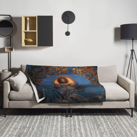 About my Brain Institute Blankets Mawu Goddess Throw Blanket