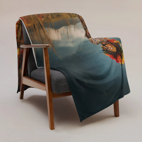 About my Brain Institute Blankets Mbaba Mwana Waresa Goddess Throw Blanket
