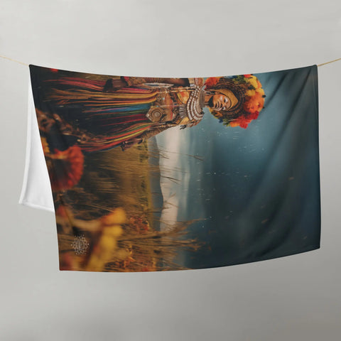 About my Brain Institute Blankets Mbaba Mwana Waresa Goddess Throw Blanket