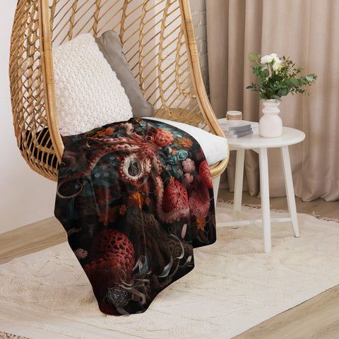 About my Brain Institute Blankets Octopus Spirit Animal Sherpa Blanket