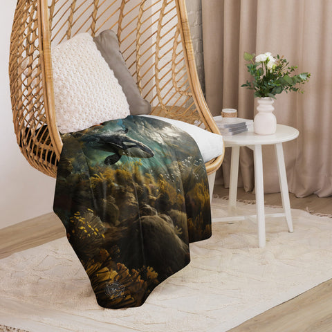 About my Brain Institute Blankets Orca Whale Spirit Animal Sherpa Blanket