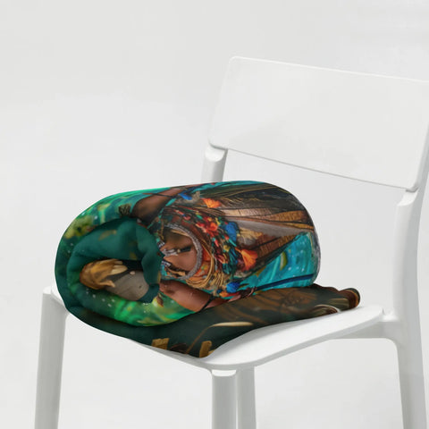 About my Brain Institute Blankets Oshun Goddess Throw Blanket