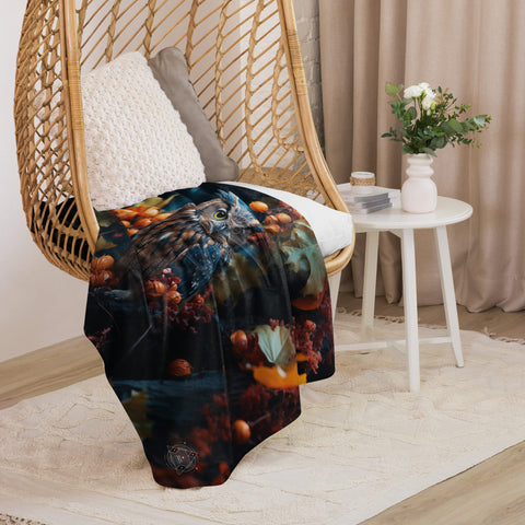 About my Brain Institute Blankets Owl Spirit Animal Sherpa Blanket