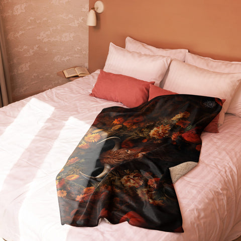 About my Brain Institute Blankets Ox Spirit Animal Sherpa Blanket