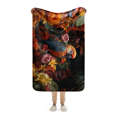 About my Brain Institute Blankets Parrot Spirit Animal Sherpa Blanket