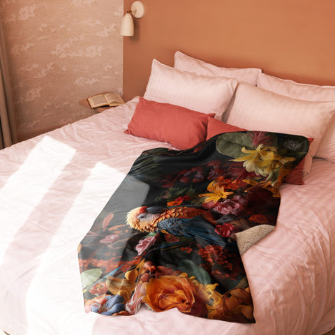 About my Brain Institute Blankets Parrot Spirit Animal Sherpa Blanket