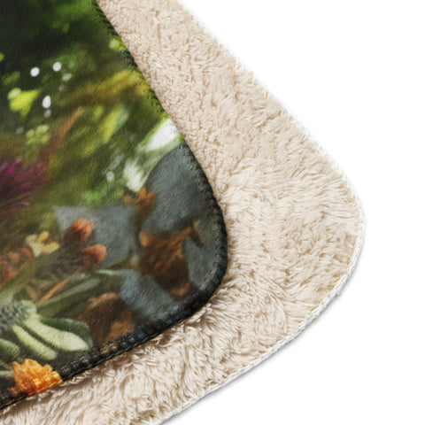 About my Brain Institute Blankets Peacock Spirit Animal Sherpa blanket