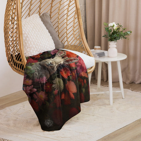 About my Brain Institute Blankets Rabbit Spirit Animal Sherpa Blanket