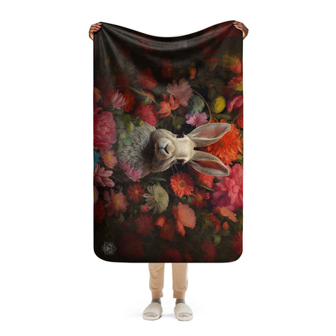 About my Brain Institute Blankets Rabbit Spirit Animal Sherpa Blanket