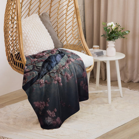 About my Brain Institute Blankets Raven Spirit Animal Sherpa Blanket
