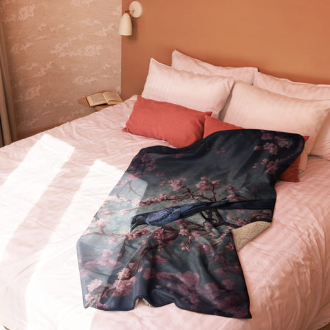 About my Brain Institute Blankets Raven Spirit Animal Sherpa Blanket