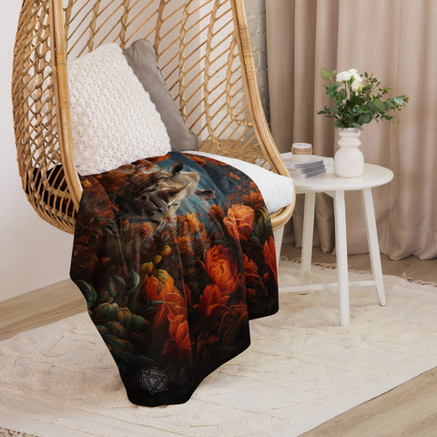 About my Brain Institute Blankets Rhinoceros Spirit Animal Sherpa Blanket