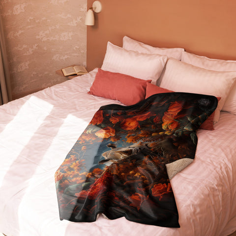 About my Brain Institute Blankets Rhinoceros Spirit Animal Sherpa Blanket