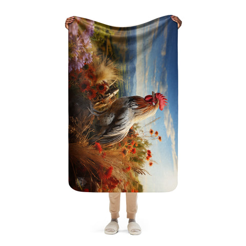 About my Brain Institute Blankets Rooster Spirit Animal Sherpa Blanket
